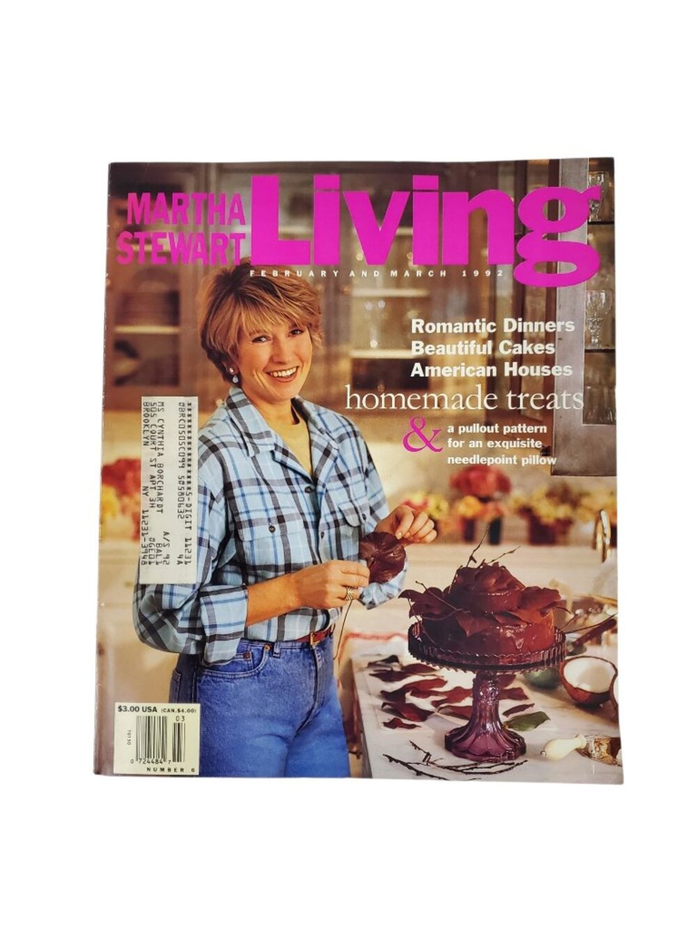 Vintage Martha Stewart Living Magazine February March 1992 Issue 6 Recipe Cards